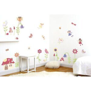 NIB Enchanted FAIRY Butterfly GARDEN Wall DECOR Reusable DECALS Peel & Stick